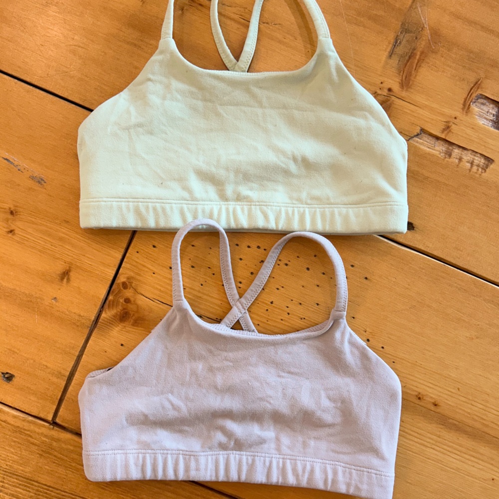Athleta Girls Mint Green and Lilac Sports Bras - 2-Pack